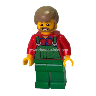 Overalls Farmer Green, Dark Tan Hair and Beard 10249