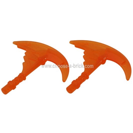 Minifigure, Weapon Sickle with Trailing Energy Effect tran orange