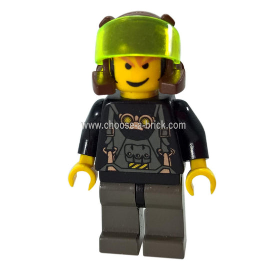 LEGO Minifigure - Axel - Trans-Neon Green Visor