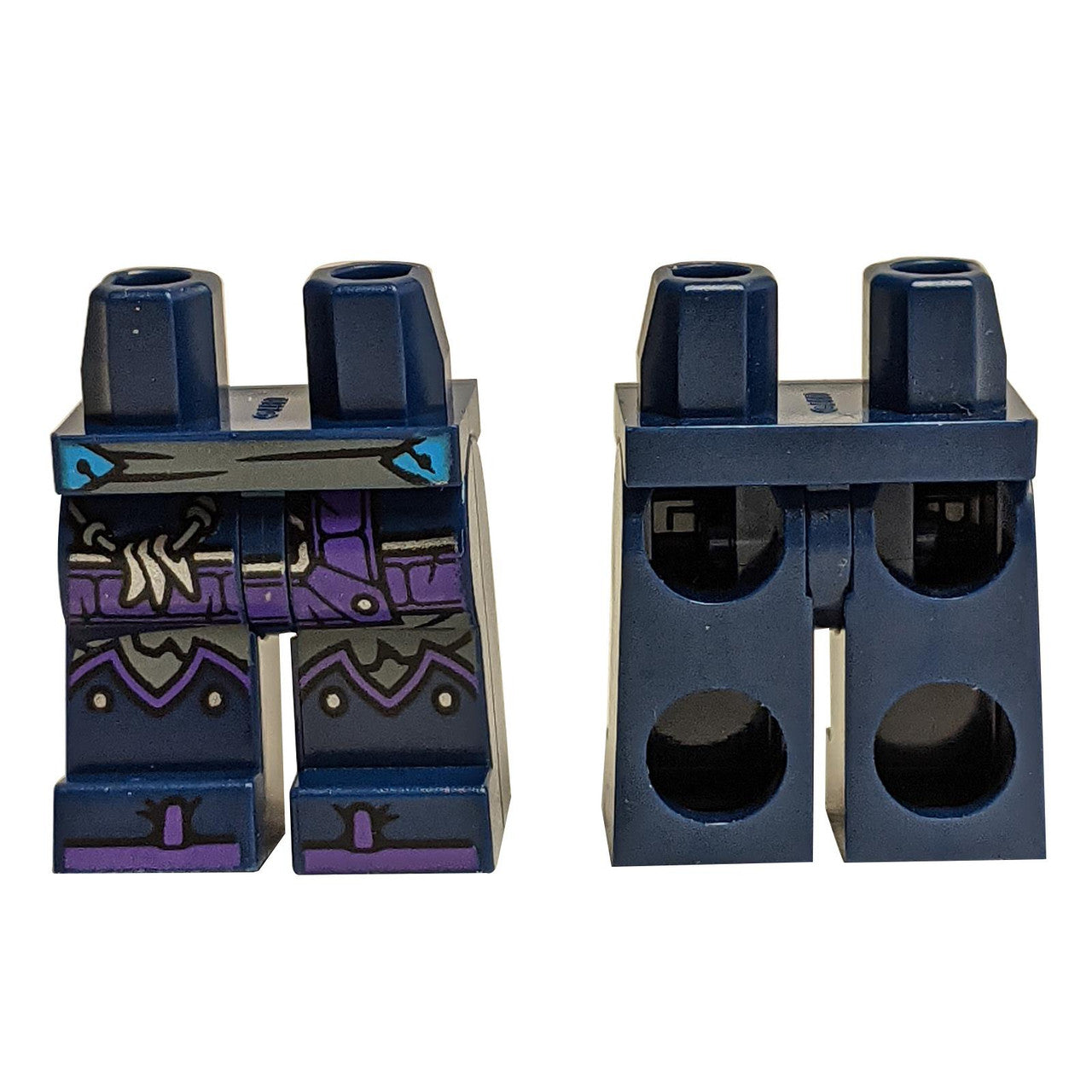 Hips and Legs with Dark Blue and Purple Armor Pattern