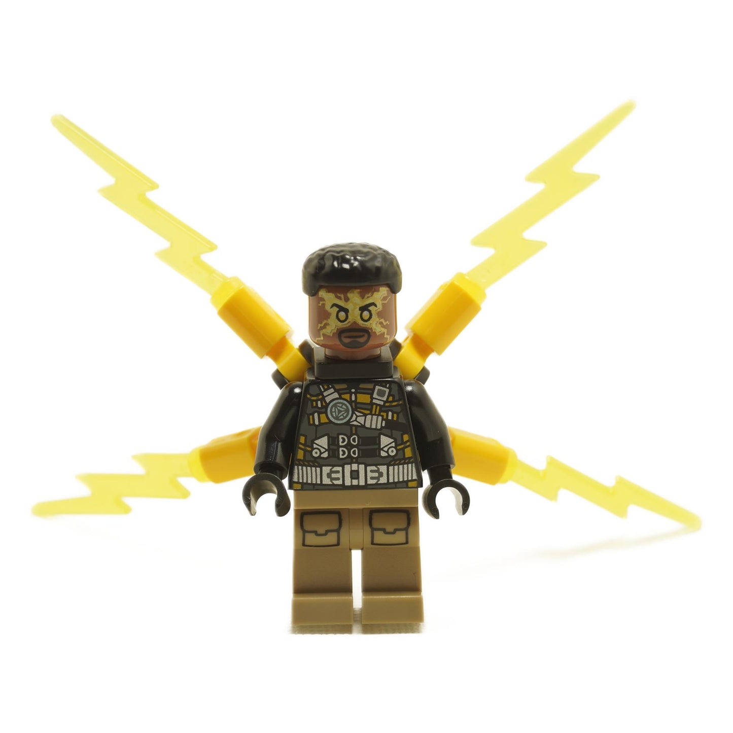 Electro - Black and Dark Tan Outfit, Medium Brown Head, Small Electricity Wings