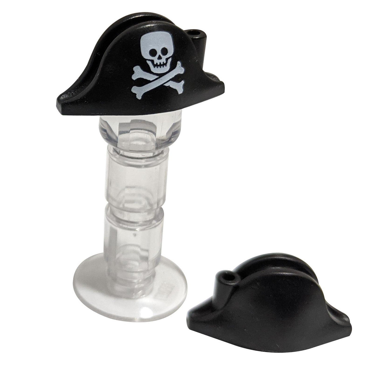 Minifigure, Headgear Hat, Pirate Bicorne with Squared Skull and Crossbones Pattern