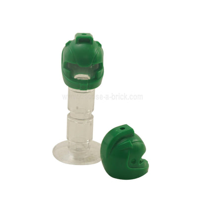 Minifigure, Headgear Helmet Space with Air Intakes and Hole on Top green