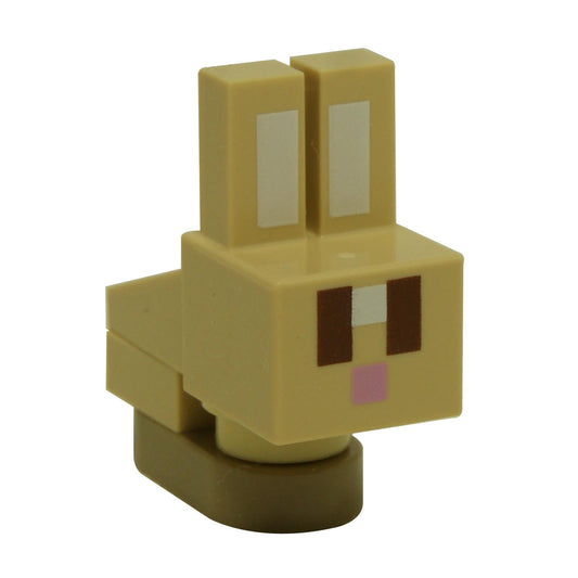 Minecraft Bunny / Królik Baby, Brązowe Ciało - Zbudowany z Klocków 