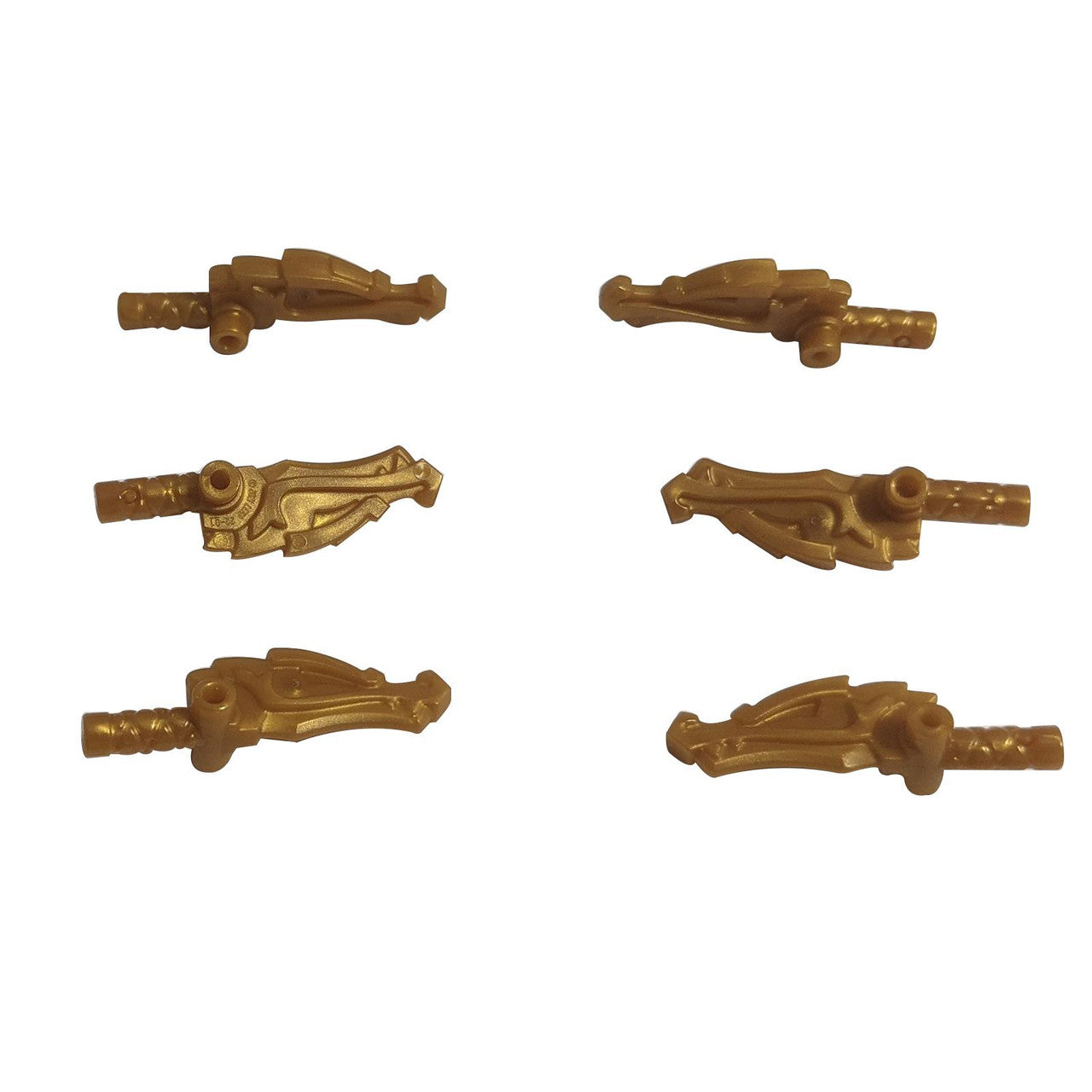 Minifigure, Weapon Stick / Club (Nunchucks) with Dragon Head and 2 Bars on Sides