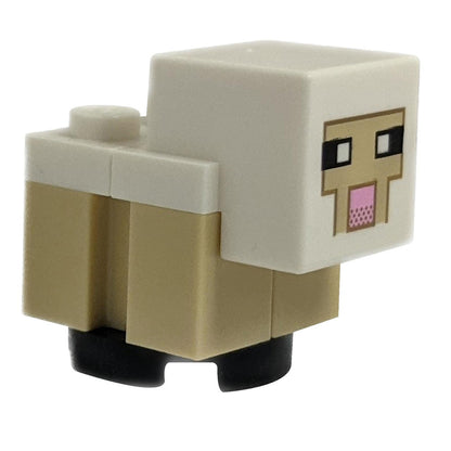 Minecraft Sheep, Lamb, Tan Legs - Brick Built