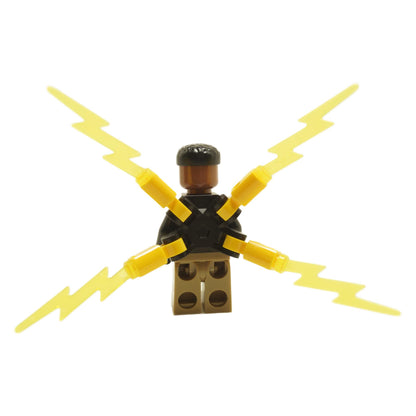 Electro - Black and Dark Tan Outfit, Medium Brown Head, Small Electricity Wings