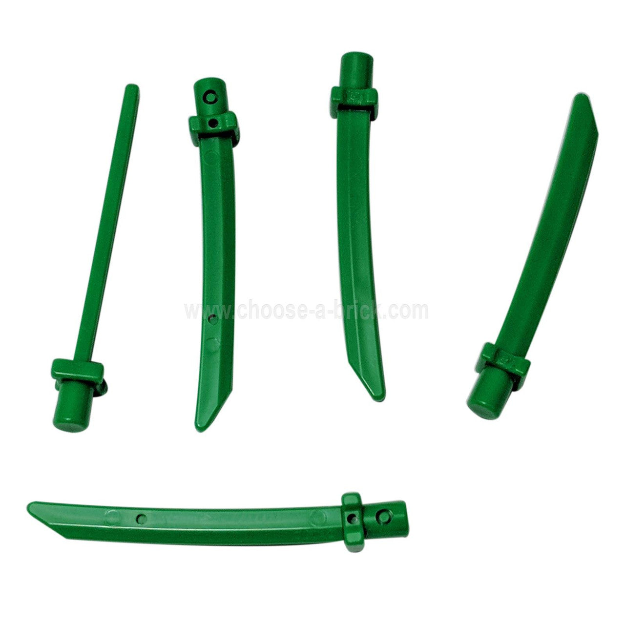 Minifigure, Weapon Sword Blade with Bar, Square Crossguard bright green