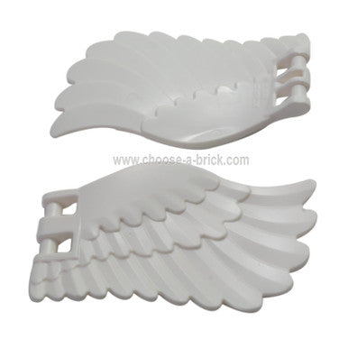 White Wing 4 x 7 Left with Feathers and Handles for Clips