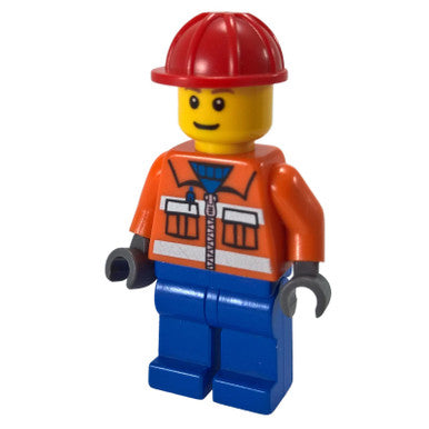 Construction Worker with Safety Stripes