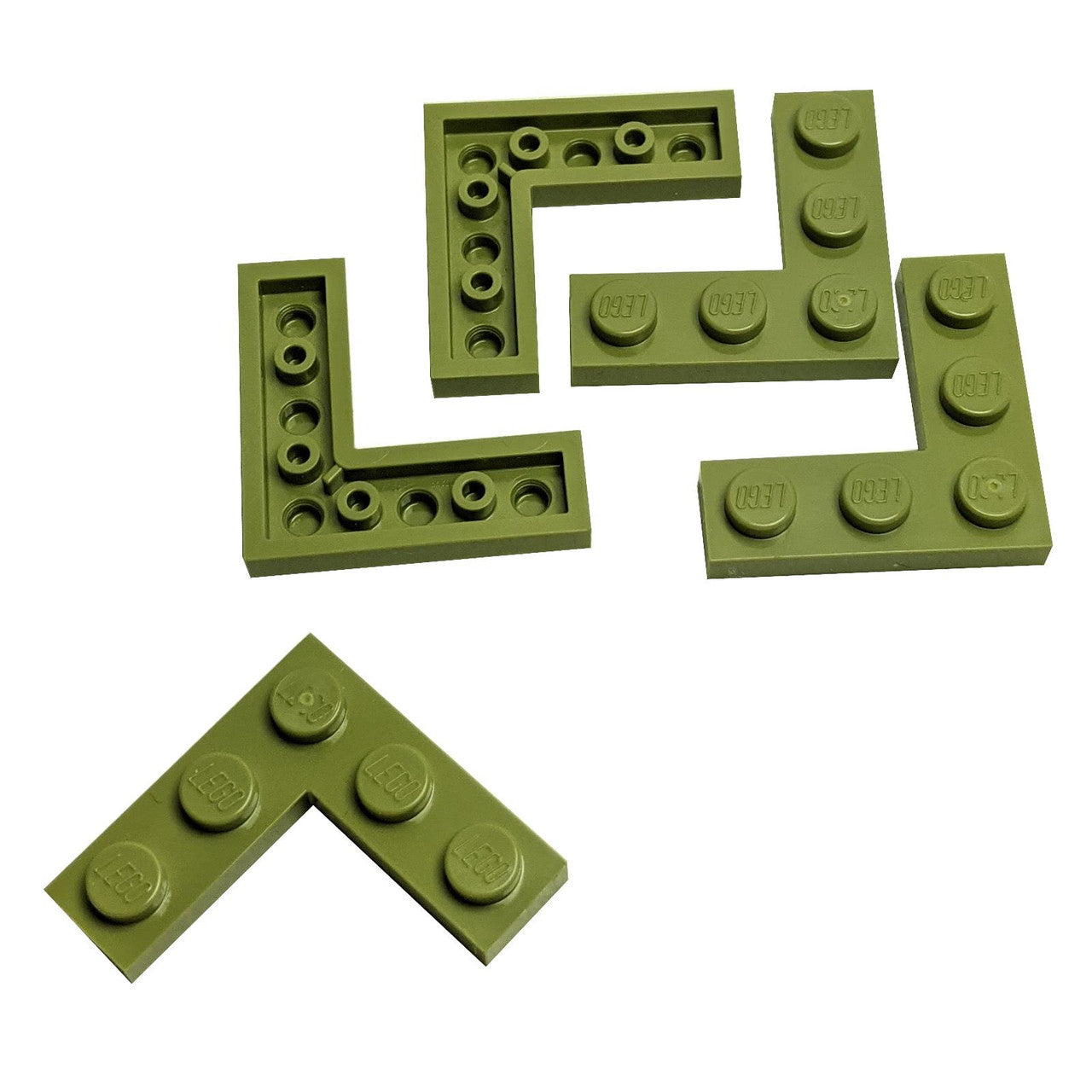 Plate 3 x 3 Corner olivegreen