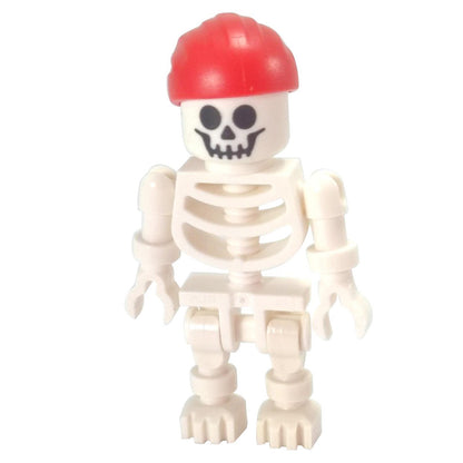 Skeleton with Standard Skull, Red Rounded Top Bandana