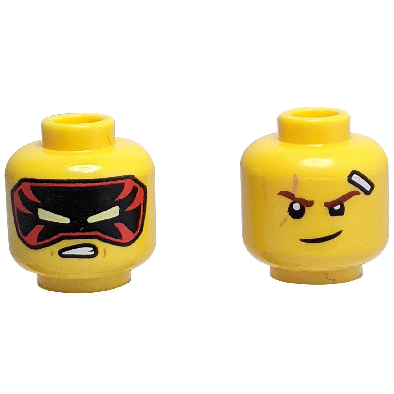 Minifigure Head Dual Sided with Mask and Bandaged Face Pattern