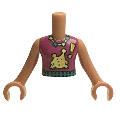 Mini Doll Torso with Fun Magenta Top & Alien Pattern