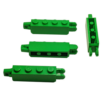 Hinge Brick 1 x 4 Locking with 1 Finger Vertical End and 2 Fingers Vertical End, 9 Teeth