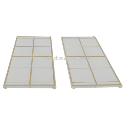 Trans-Clear Glass for Window 1 x 4 x 6 with Gold Lattice over Frosted White Background Pattern - LEGO Parts and Pieces