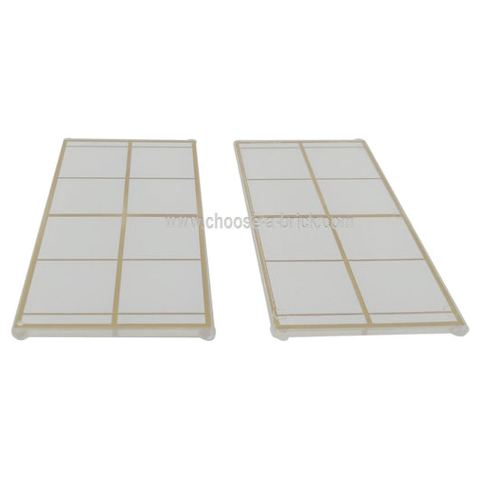 Trans-Clear Glass for Window 1 x 4 x 6 with Gold Lattice over Frosted White Background Pattern - LEGO Parts and Pieces