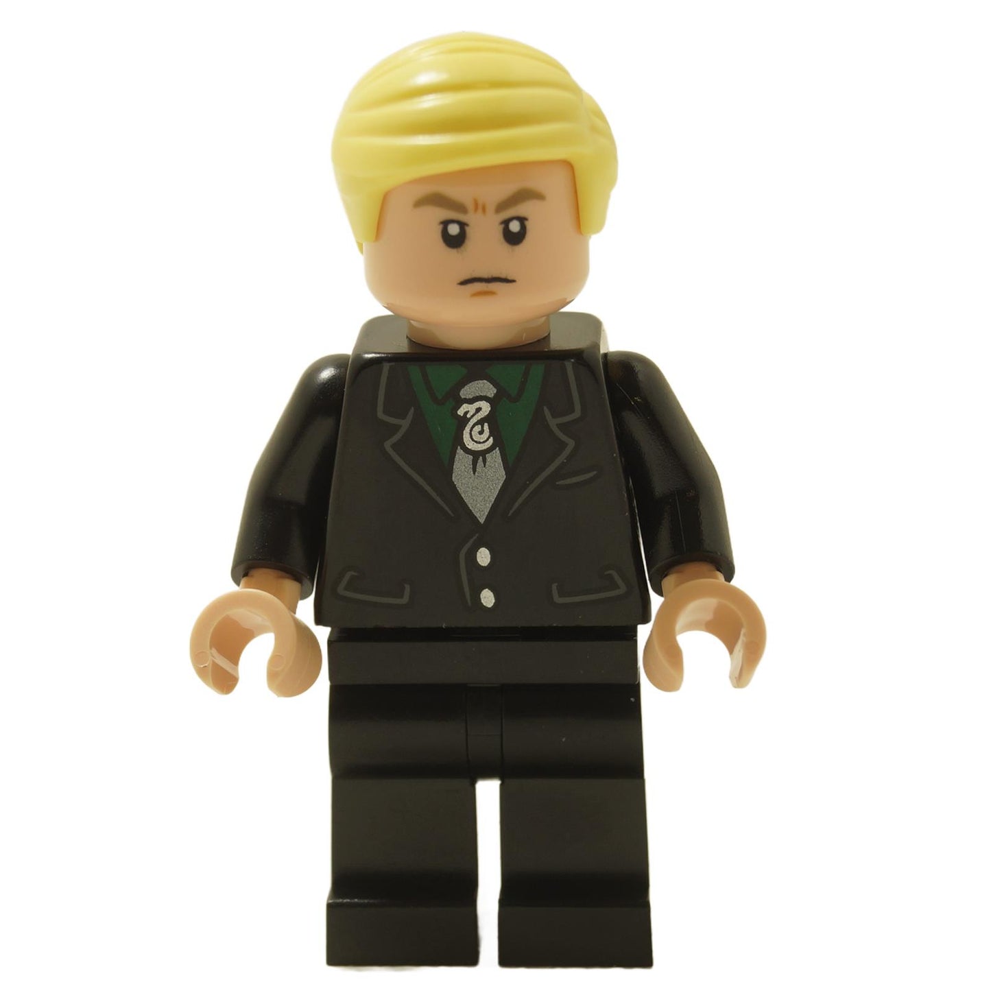 Draco Malfoy - Black Suit, Slytherin Tie, Neutral / Scared