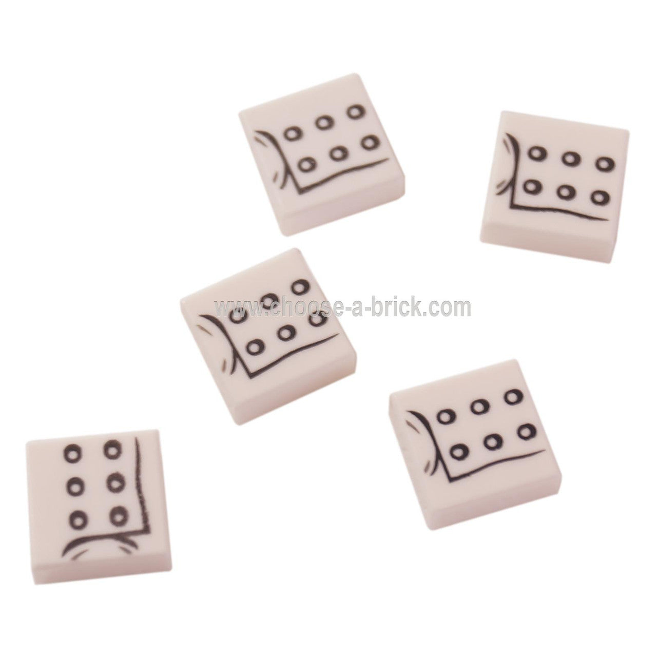 LEGO Parts - White Tile 1 x 1 with Chef Jacket Pattern