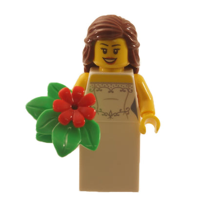 Bride, Wedding Dress with flower LEGO Minifigure