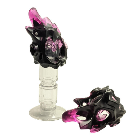 Minifigure Headgear - Flames with Marbled Trans-Dark Pink Pattern