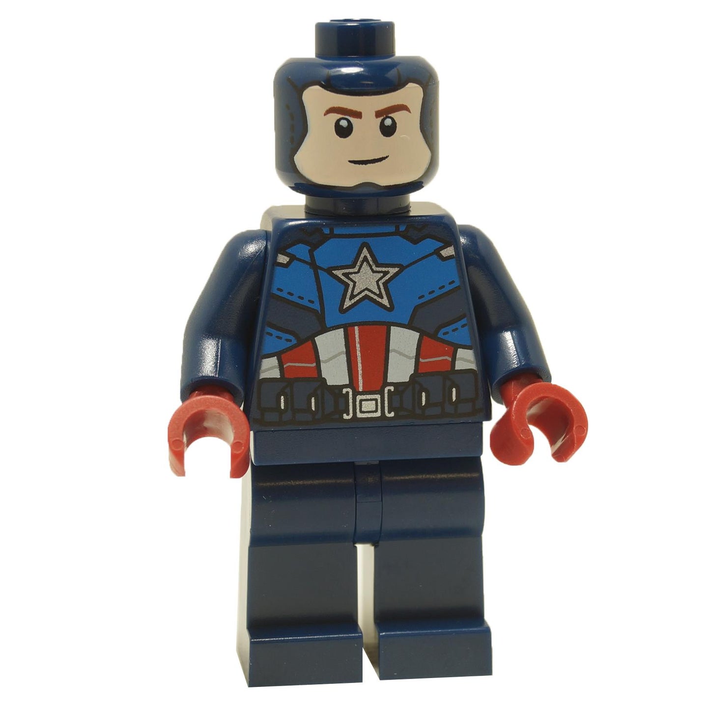 Captain America - Dark Blue Suit, Dark Blue Head, Dark Red Hands, Helmet