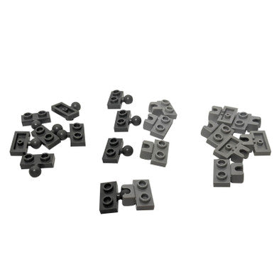 10x LEGO® Plate, Modified 1 x 2 Tow Ball and Socket Plates (20 pieces)