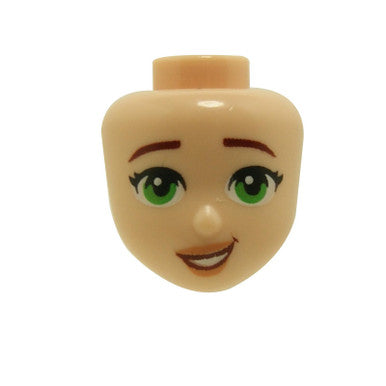 Mini Doll, Head Friends with  Open Mouth Smile with Teeth Pattern