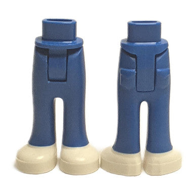 Mini Doll Blue Trousers with Molded White Shoes