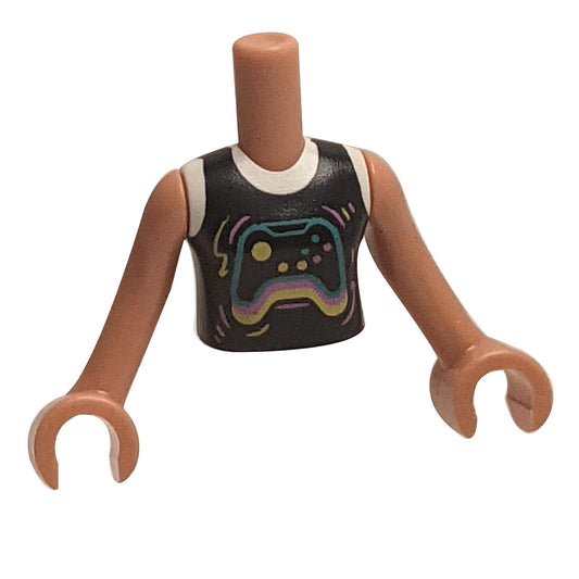 Mini Doll Torso with Cool Video Game Controller Pattern