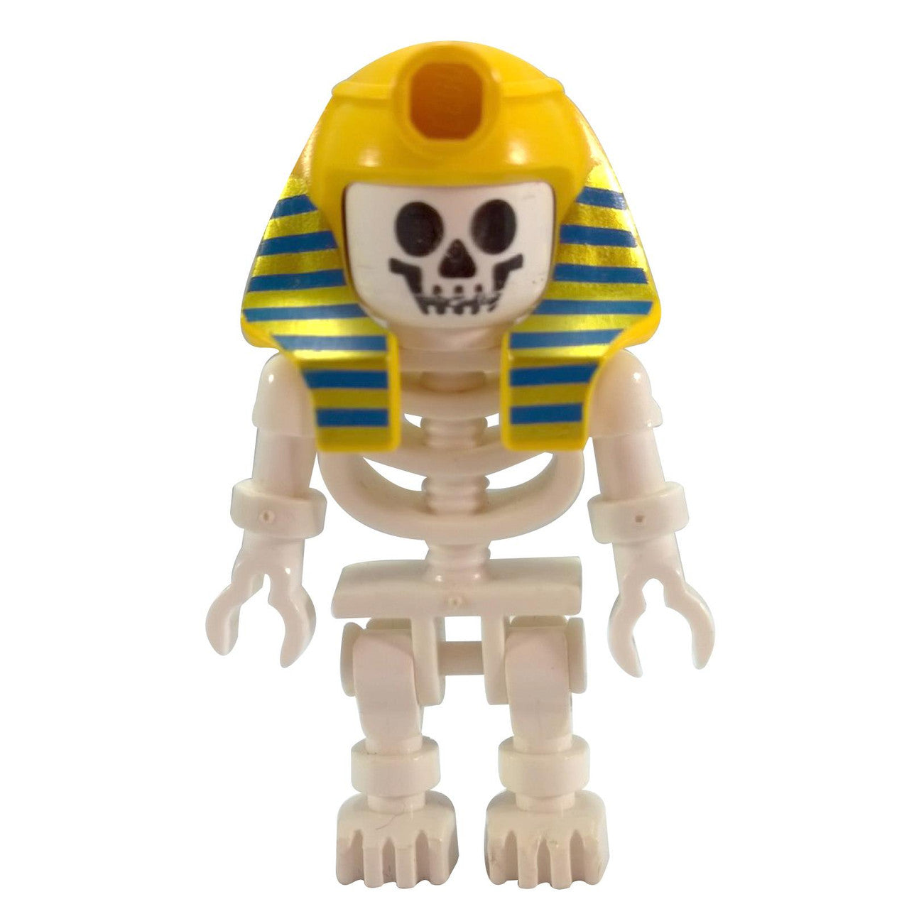 Skeleton with Standard Skull, Yellow Mummy Headdress with Pattern