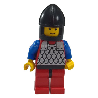 Scale Mail - Red with Red Arms, Red Legs with Black Hips, Black Chin-Guard - Lego Minifigure