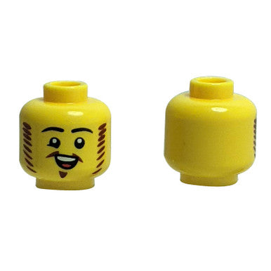 Minifigure Head with Mutton Chops & Van Dyke Beard