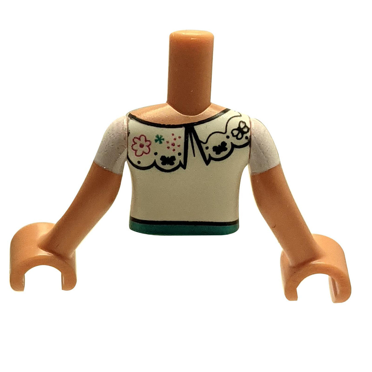 Torso Mini Puppe mit Blumen- und Schmetterlingsmuster 