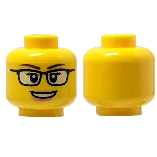 Female with glasses pattern - hollw stud