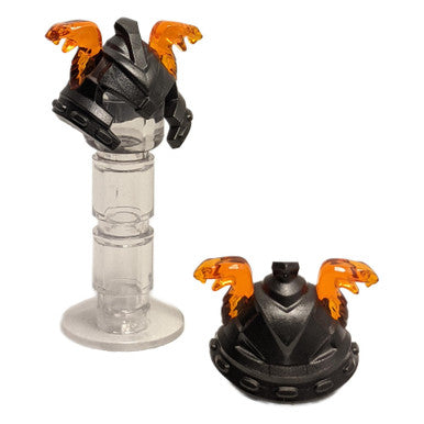 Ninjago Helmet with Trans-Orange Snake Heads